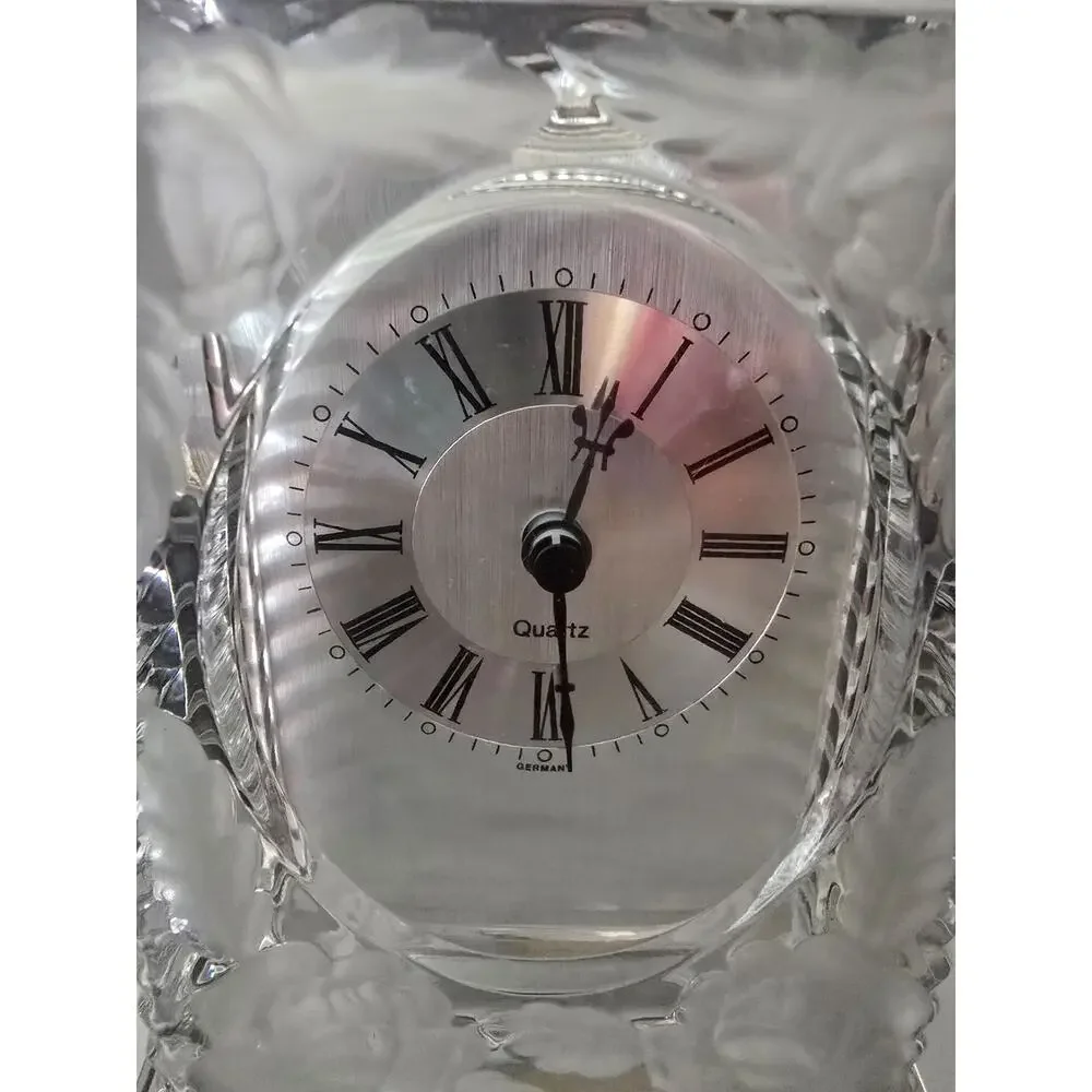 Vintage Crystal Legends By Godinger Quartz Clock, 24% Lead Crystal